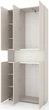 Шкаф Metkas Home B001 900 х 350 х 2130 мм ЛДСП Кашемир - Белый снег (MB001-KB) - изображение 2