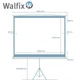 Проекционный экран Walfix SNТ-1 мобильный тренога 72" 145х110см 4:3 - изображение 7