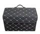Автомобильный органайзер (саквояж) в багажник Optima Bag-M 40х32х30см из экокожи Черный с белой прошивкой - изображение 1