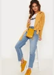 Куртка косуха женская эко-замш Missguided Горчичная 12219 S (на укр. 42) - изображение 3