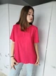 Блузка женская однотонна короткий рукава M&S Малиновая 14172 L / на укр. 48 - изображение 6