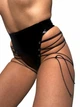 Шорты для танцев хилс, пол денс и тверк Peach Power Shibari из латекса L черные - изображение 2