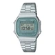 Наручные часы Casio A168WA-3A Серебристые\Голубой экран - изображение 1