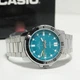Мужские наручные часы Casio MTP-VD01D-3E2 Серебристые\Бирюзовый циферблат - изображение 6