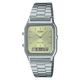 Наручные часы Casio AQ-230A-9A Серебристые\Золотисто-Зеленый циферблат - изображение 1