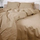 Наволочка MirSon Бязь 17-0610 Stripe Light Brown 45х45 см (2200008199371) - зображення 5