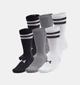 Мужские Носки UA Essential 6pk Crew Белый, Серый, Черный S (1387058-101 S) - изображение 1