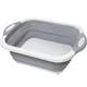 Дошка обробна складна універсальна Kitchen 2201 2 в 1 для миття та різання овочів Біло-сіра - зображення 1