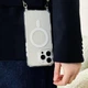 Чохол Прозорий Wave Crossbody With MagSafe з довгим кольоровим ремінцем для iPhone Xr Помаранчевий - зображення 5