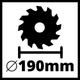 Мощная циркулярная пила Einhell TC-CS 1410 : 1410 Вт, 5500 об/мин, диск 190x30x2,5 мм /24 - изображение 5