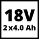Аккумулятор Einhell Power-X-Change 18V 4,0 Ah (4511396) - изображение 4