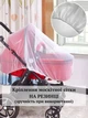 Москитная сетка для коляски с резинкой универсальная Защита от насекомых Белый (401341) - изображение 6