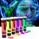 Неоновий грим для обличчя Paint Glow, аквагрим набір 6 кольорів, аквагрим, тюбіки 10 мл - зображення 3