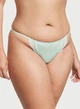 Комплект білизни (бюстгальтер + трусики) жіночий Victoria's Secret 32B/М Салатовий з мереживом - изображение 6