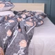 Простынь MirSon двуспальная 180x220 см 17-0706 Silver Petals Ranforce Elite (2200010619492) - изображение 1