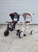 Велосипед-беговел 3в1 с родительской ручкой и козырьком Royal Leather Trike 105-2 трехколесный с максимальной нагрузкой до 60 кг с 2 режимами колес Белый - изображение 2