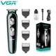 Триммер VGR V-055 4 насадки 500 mAh LED display Black (10477) - изображение 2