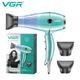 Фен VGR V-452 2 насадки 3 уровня обдува 4 режима 2400W Green (10509) - изображение 2