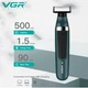 Электробритва 2 в 1 VGR V-393 5 насадок 500 mAh IPX5 Green (10502) - изображение 4