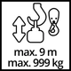 Электрический тельфер (подъемник) Einhell TC-EH 1000: 1600 Вт, 1000 кг макс., 18м (2255160) лебедка - изображение 7