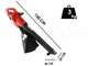 Садовый пылесос-воздуходувка с измельчителем Einhell GC-EL 3024 E: 3000 Вт, 240 км/ч, 650 м³/ч, 40 л, измельчение 10:1 (3433370) - изображение 3