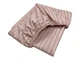 Простирадло на гумці "Stripes Beige" з бязі голд 160х200 см - зображення 3