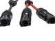 Конектор двойник MC4 1х2 POWMR Y-тип, для солнечных панелей 30A 1000V (пара - папа+мама, комплект из 2 штук) IP67 (разветвитель, удвоитель, тройник, для обединения солнечных панелей в массив) - изображение 2