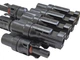 Конектор четверник MC4 1х4 POWMR, для солнечных панелей 30A 1000V (пара - папа+мама, комплект из 2 штук) IP67 (разветвитель, удвоитель, тройник, для обединения солнечных панелей в массив) - изображение 6