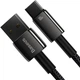 Кабель Baseus Tungsten Gold Fast Charging Data USB-A to Type-C 100 Вт 1 м Black (CAWJ000001) - изображение 4