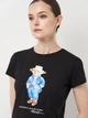 Футболка бавовняна жіноча Polo Ralph Lauren 11476.1 L Чорна з принтом (smt2000000031781) - зображення 4