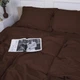 Наволочка MirSon Satin Stripe 30-0006 Dark Brown 50х50 см (2200005249536) - изображение 1