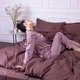 Наволочка MirSon Satin Stripe 30-0006 Dark Brown 50х50 см (2200005249536) - изображение 7