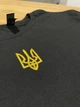 Футболка хлопковая RhinoPrint с вышитым Гербом Украины. Тризуб. Черная L - изображение 2