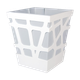 Вазон Idel Flowerbox квадратний сірий/білий 17см (740033) - изображение 1