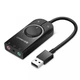 Звукова карта USB AUX jack TRS (Mic+Ear) SSS1629 Ugreen CM129 Black - зображення 1
