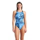 Купальник жіночий Arena BLUE FLOWERS SWIMSUIT V BACK 009027-850-38 Синьо-чорний - изображение 1