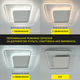 Керована світлодіодна люстра 10313 AMATO-60W-2S-APP-505*505*52-WHITE/CLEAR-220-IP20 - зображення 4