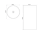 Раковина моноблок MIXXUS PREMIUM ELLIPSE-1101 460х460х855mm с переливом (MP6573) - изображение 3