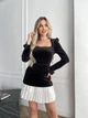 Бархатное платье с жемчугом 1004іі Simply Sexy черный S - изображение 1
