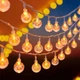 Гирлянда праздничная Светодиодная "Шарики прозрачные" 20 LED, 5м + переходник, 220V, IP44, Белый для нового года, для праздника, для ночного освещения, на день рождения - изображение 1