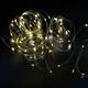 Гирлянда праздничная Xmas 100 Led 10m (Copper) на медной проволоке (Капля росы) WW от батареек+USB Теплый белый - изображение 1