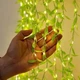 Гирлянда зеленая ива теплый белый Штора 200 LED 3х2 м Белый теплый для нового года, для праздника, для ночного освещения, на день рождения - изображение 4