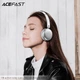 Бездротові накладні навушники ACEFAST H8 active noise cancelling wireless headset Silver - зображення 5