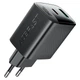 Мережевий зарядний пристрій ACEFAST A106 PD45W GaN (USB-C+USB-A) charger (EU) Black (6974316284031) - зображення 5