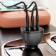 Автомобільний зарядний пристрій ACEFAST B14 165W (2*USB-C+USB-A) 3-port car charger Black (6974316282938) - изображение 5