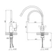 Змішувач для кухні Lidz Vida 015F3 з гнучким виливом (k35) LDVID015F3WHI43357 White - изображение 2