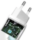 Сетевое зарядное устройство блочок адаптер для телефона Baseus GaN2 Lite Quick Charger 65W (1 Type-C + 1 USB) Белый - изображение 4
