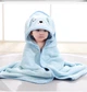Дитячий рушник куточок з капюшоном Baby Towel Собачка 80x80 см для купання немовлят блакитний для хлопчика - зображення 1