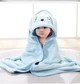 Дитячий рушник куточок з капюшоном Baby Towel Собачка 80x80 см для купання немовлят блакитний для хлопчика - зображення 2
