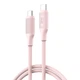 Кабель XO NB-Q265B-CC USB-C to USB-C 60W Power Delivery 1 м Pink (NB-Q265B-CC.pink) - зображення 1